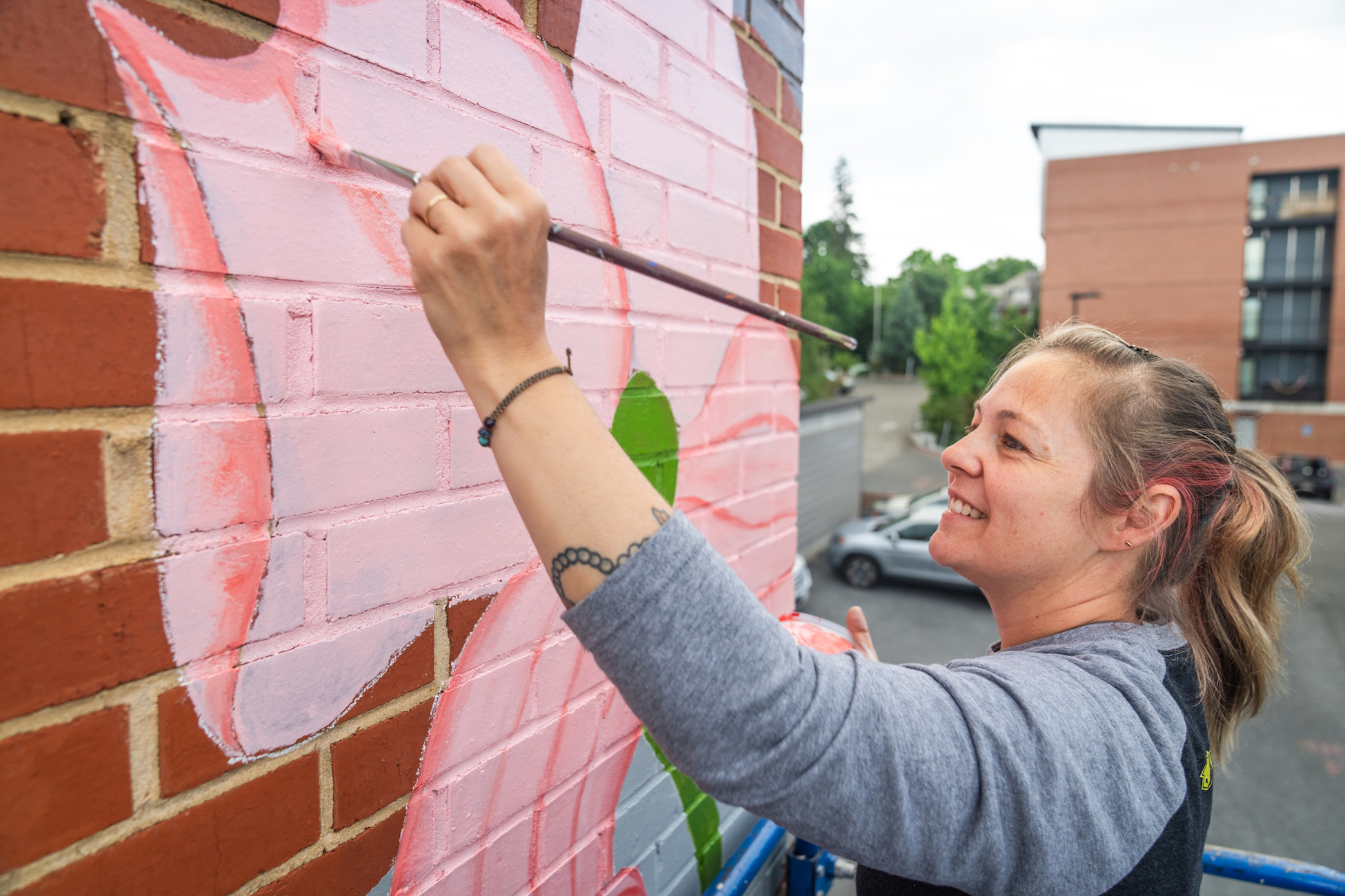 painting a mural