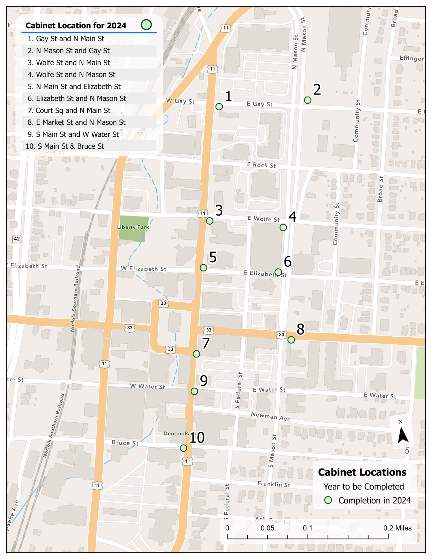2024 Traffic Cabinet Locations 2024 Traffic Cabinet Locations