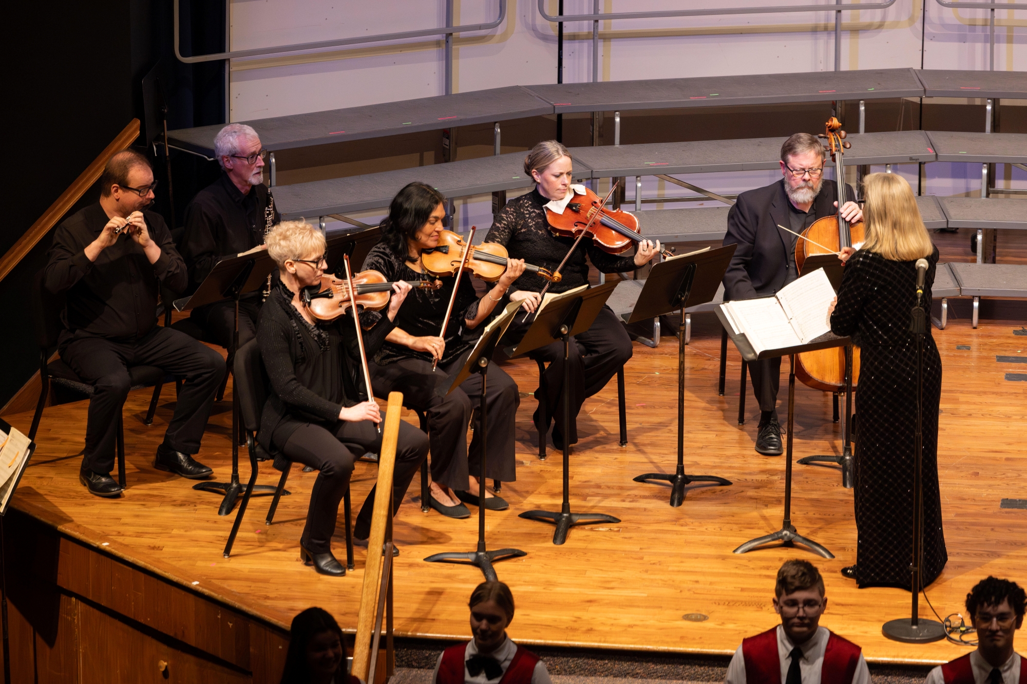 Musicians performing in professional orchestra with Shenandoah Valley Children's Choir